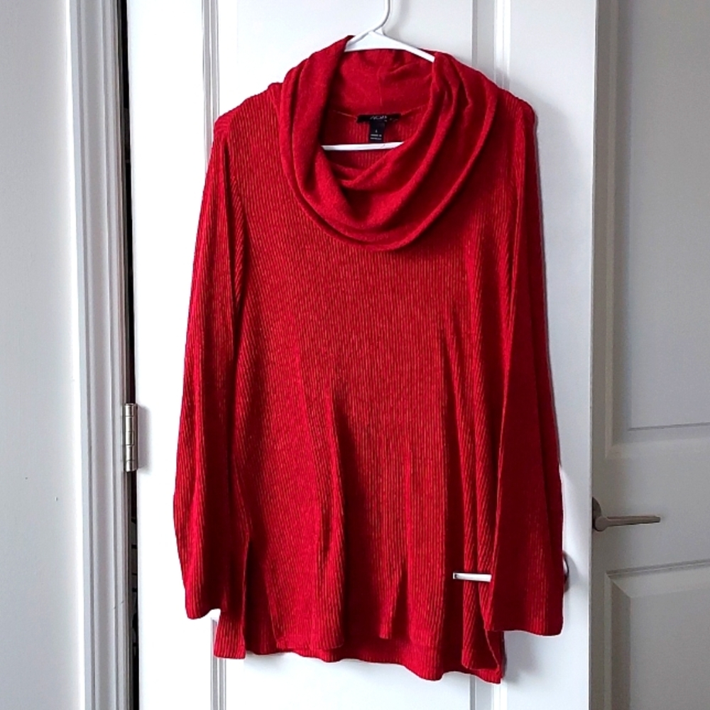 AGB long sleeve red turtleneck sweater large